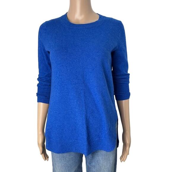 J. Crew Factory Sweaters - J. Crew Women's Cotton Wool Blend Blue Crewneck Sweater